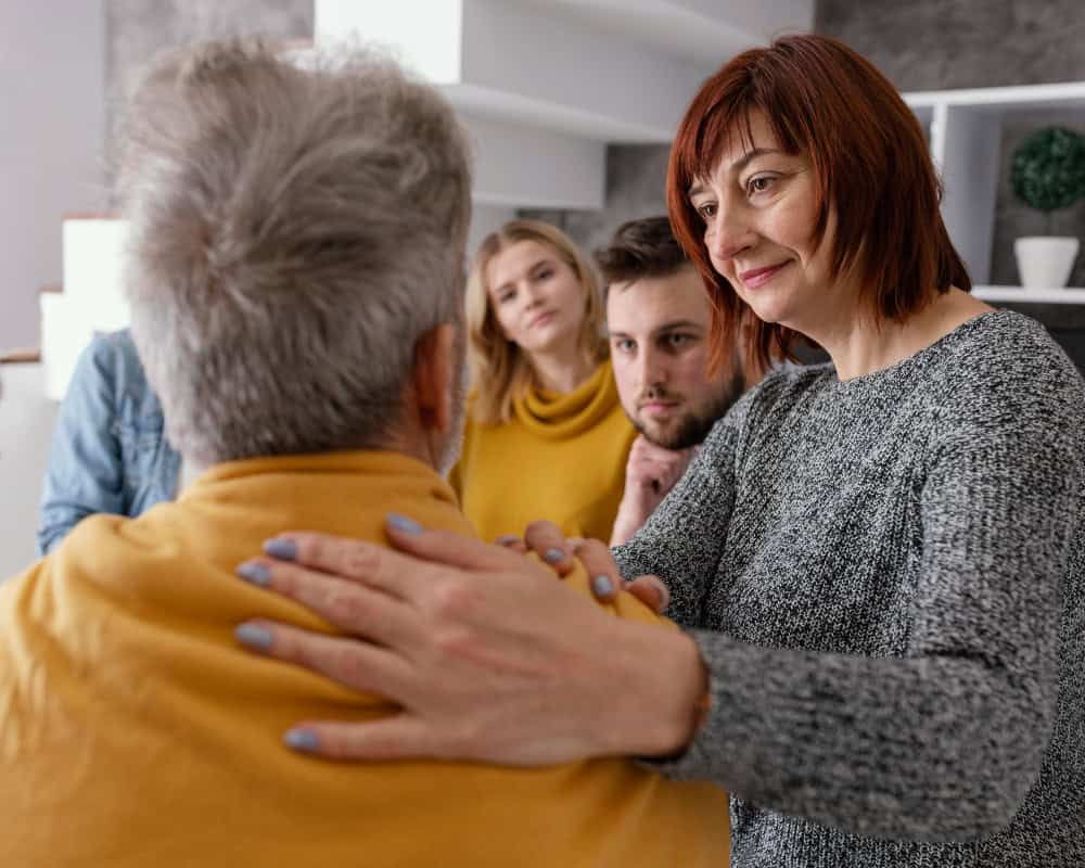 a woman counselling another woman